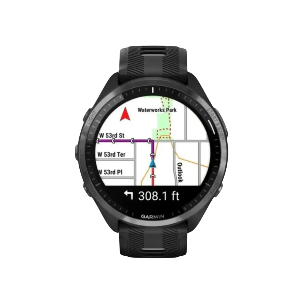 Relógio Garmin Forerunner 965 com Monitor Cardíaco de Pulso e GPS (Preto)