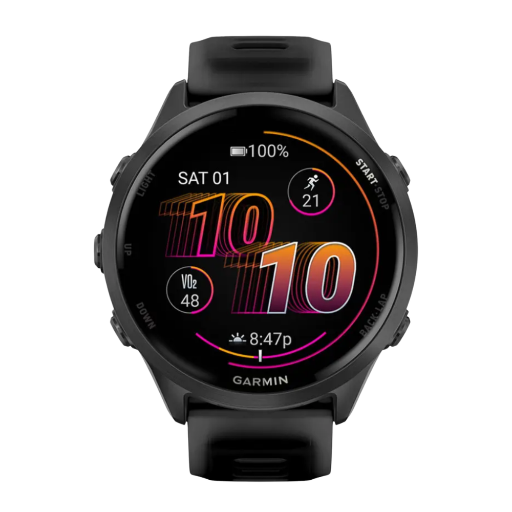 Relógio Garmin Forerunner 570 com Monitor Cardíaco de Pulso e GPS (Preto)
