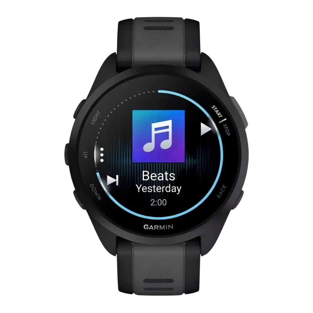 Relógio Garmin Forerunner 165 com Monitor Cardíaco de Pulso e GPS (Preto)