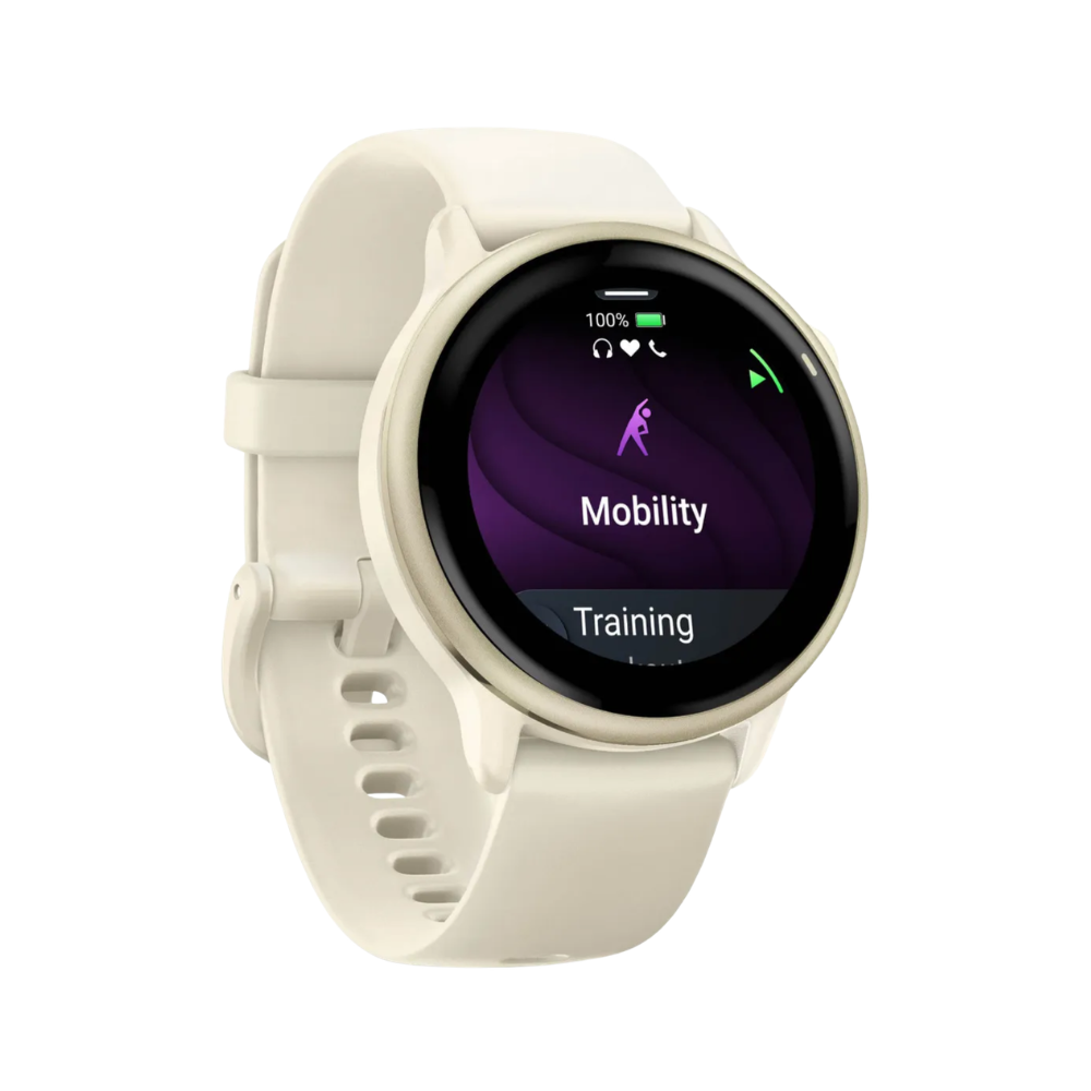 Relógio Garmin Vivoactive 6 com Monitor Cardíaco de Pulso e GPS (Creme)