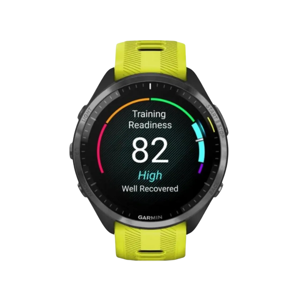 Relógio Garmin Forerunner 965 com Monitor Cardíaco de Pulso e GPS (Amarelo e Preto)