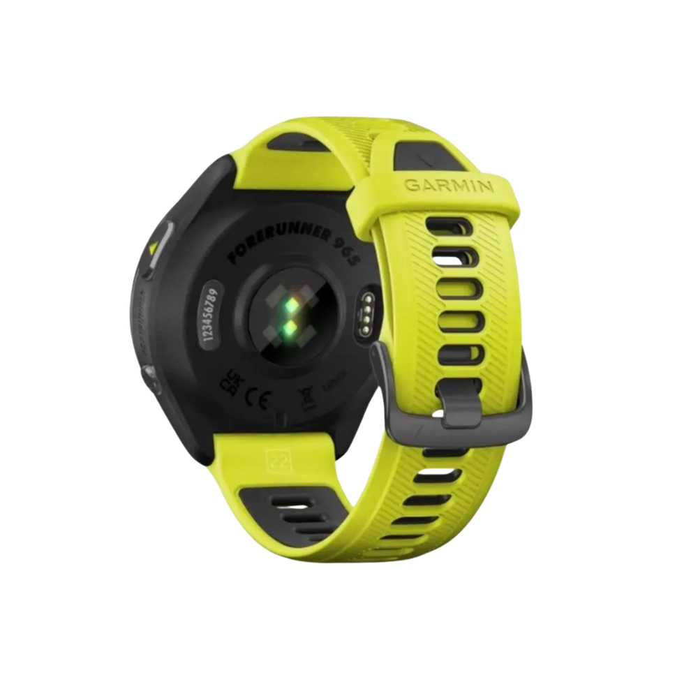 Relógio Garmin Forerunner 965 com Monitor Cardíaco de Pulso e GPS (Amarelo e Preto)