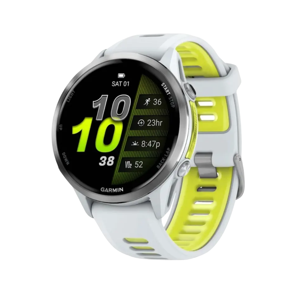 Relógio Garmin Forerunner 970 com Monitor Cardíaco de Pulso e GPS (Branco)