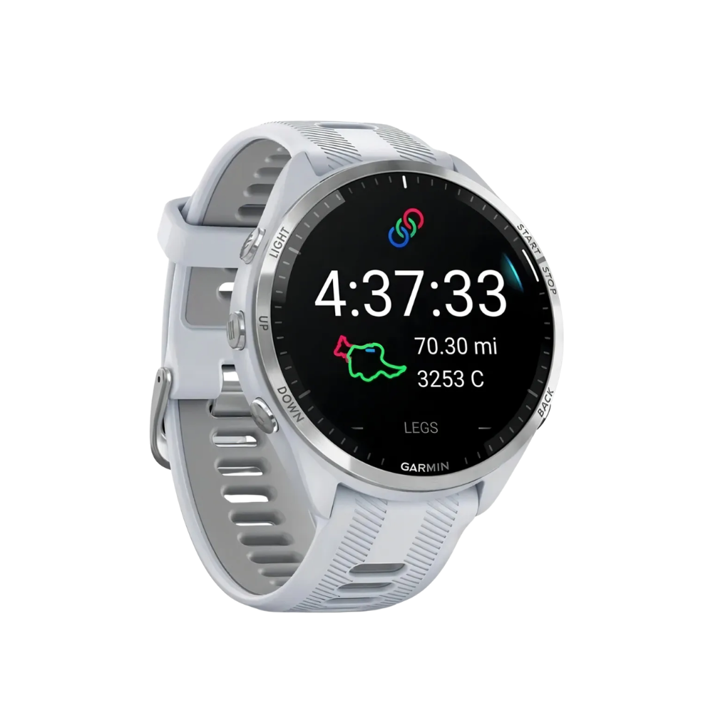 Relógio Garmin Forerunner 965 com Monitor Cardíaco de Pulso e GPS (Branco)