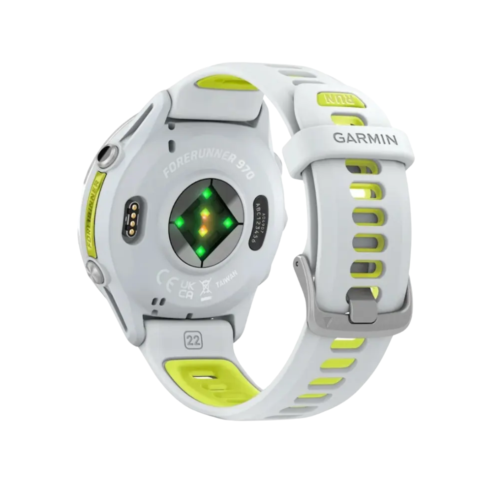 Relógio Garmin Forerunner 970 com Monitor Cardíaco de Pulso e GPS (Branco)