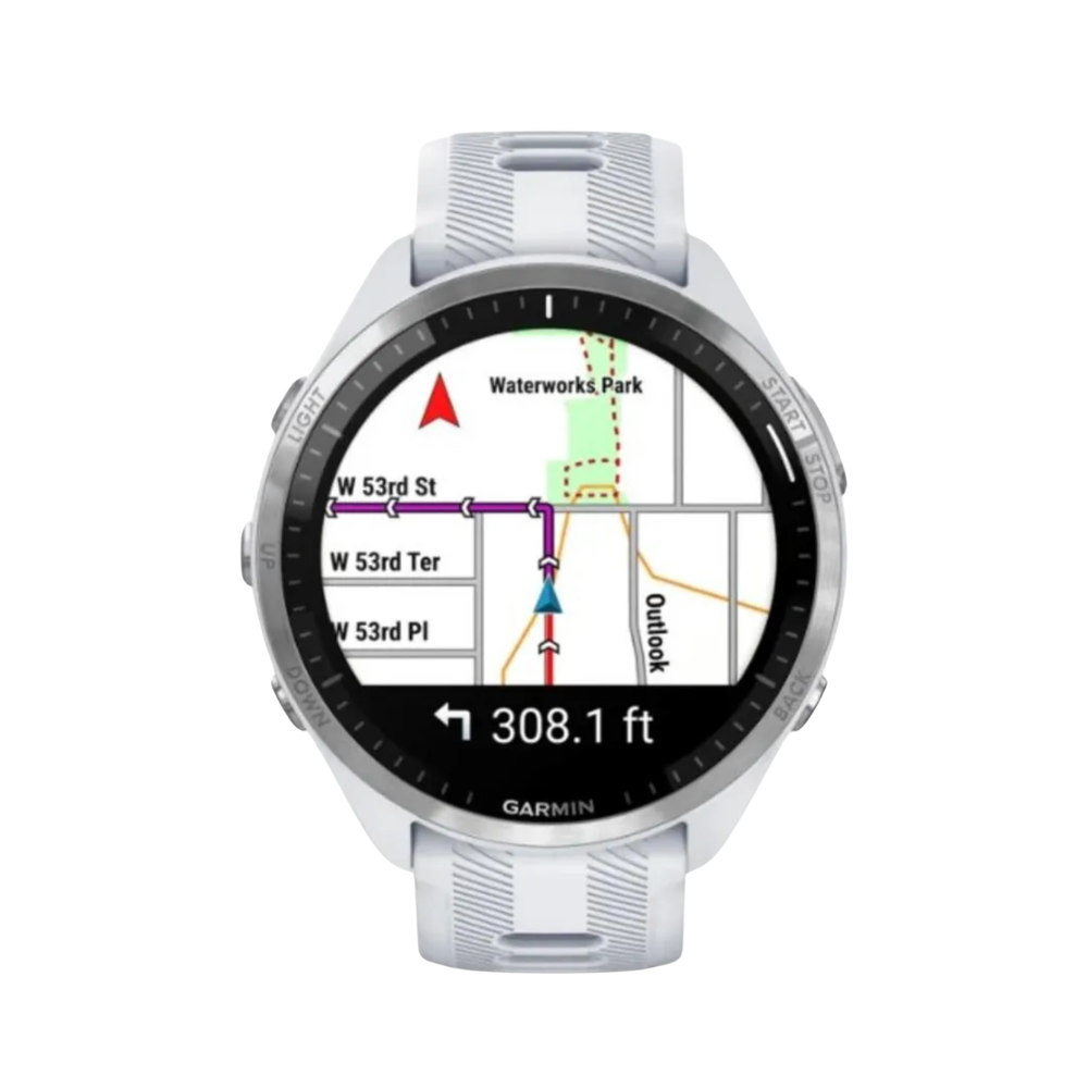 Relógio Garmin Forerunner 965 com Monitor Cardíaco de Pulso e GPS (Branco)